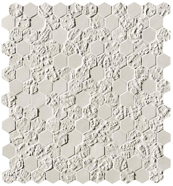 Фото BLOOM WHITE PRINT ESAGONO MOSAICO (fOYW) керамическая плитка 32.5x29.5, цена 4 917 руб./шт
