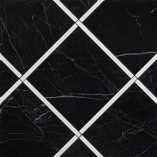 Фото ROMA DIAMOND INCROCI NERO REALE CARRARA INS. (fNK5) керамогранит 60x60, цена 29 014 руб./шт