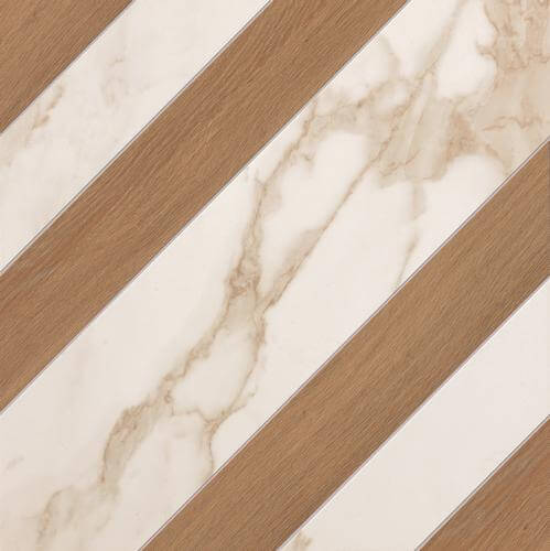 Фото ROMA DIAMOND RIGHE CALACATTA BARK AVANA INS. (fNK7) керамогранит 60x60, цена 9 523 руб./шт