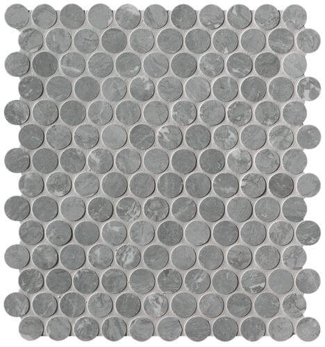 Фото ROMA DIAMOND GRIGIO SUP. ROUND MOSAICO BRILLANTE (fNY9) керамогранит 32.5x29.5, цена 3 649 руб./шт