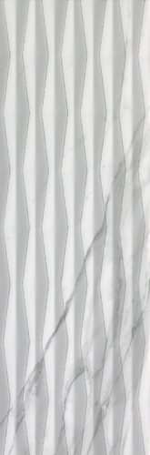 Фото ROMA 25 FOLD GLITTER STATUARIO INSERTO (fLUA) керамическая плитка 75x25, цена 5 429 руб./шт